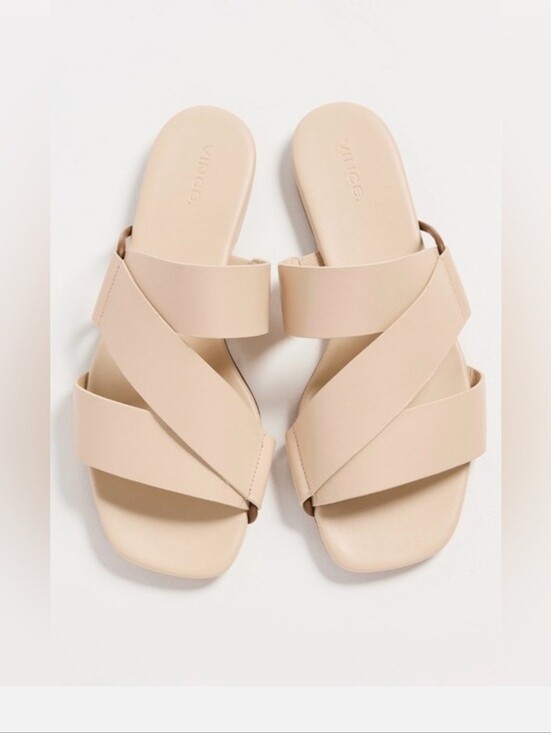 Vince Shoes - NWOT Vince Dylan Leather Criss-Cross Slide Sandals 11